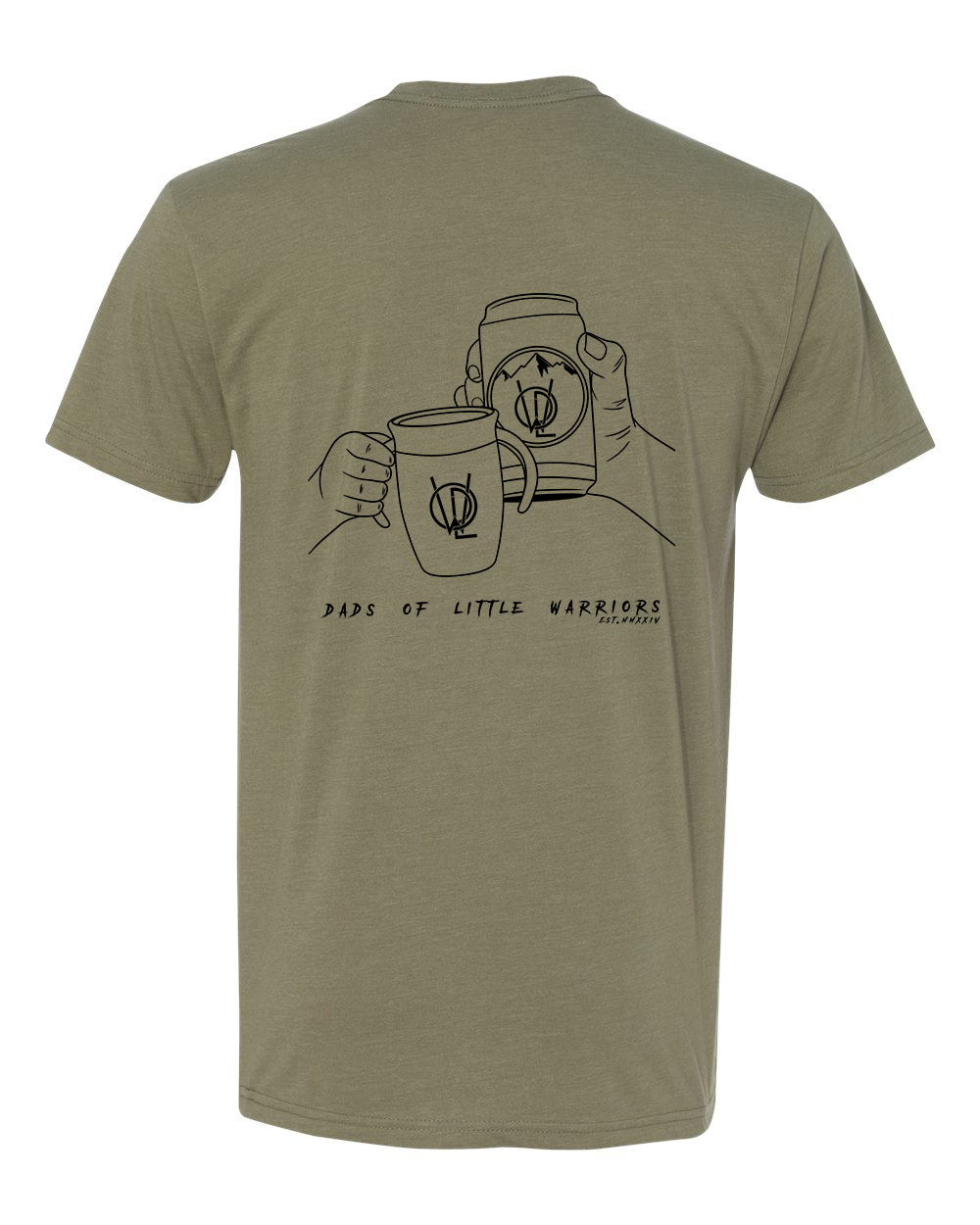 Dads Of Little Warriors CHEERS Short Sleeve T Shirt *3 COLORS AVAILABLE*
