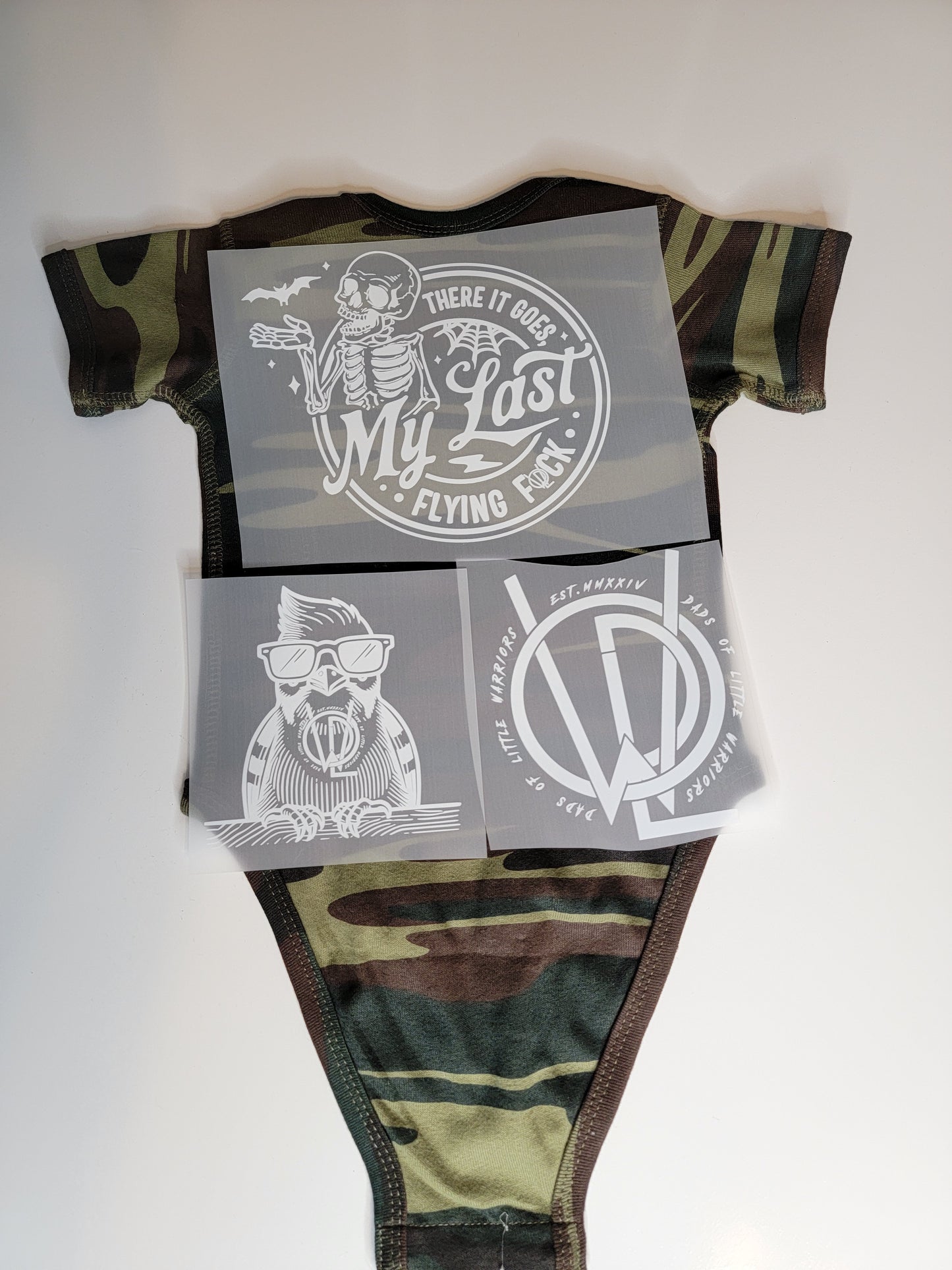 Dads Of Little Warriors Camo Creeper 6 month size ONLY