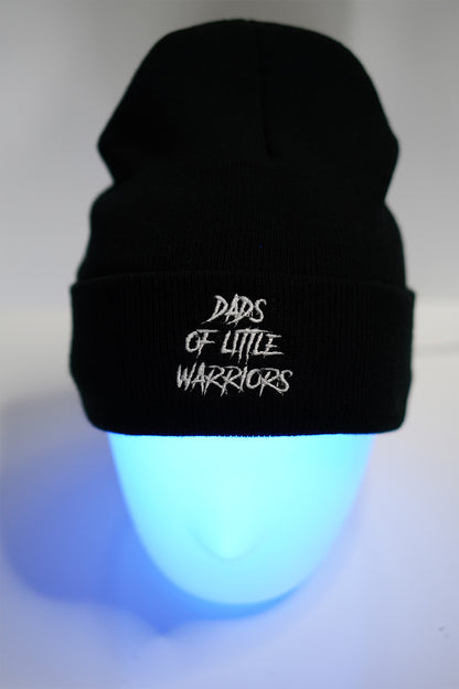 NEW Dads Of Little Warriors Black Or Brown Color 12" Cuffed Beanie With Sherpa Liner