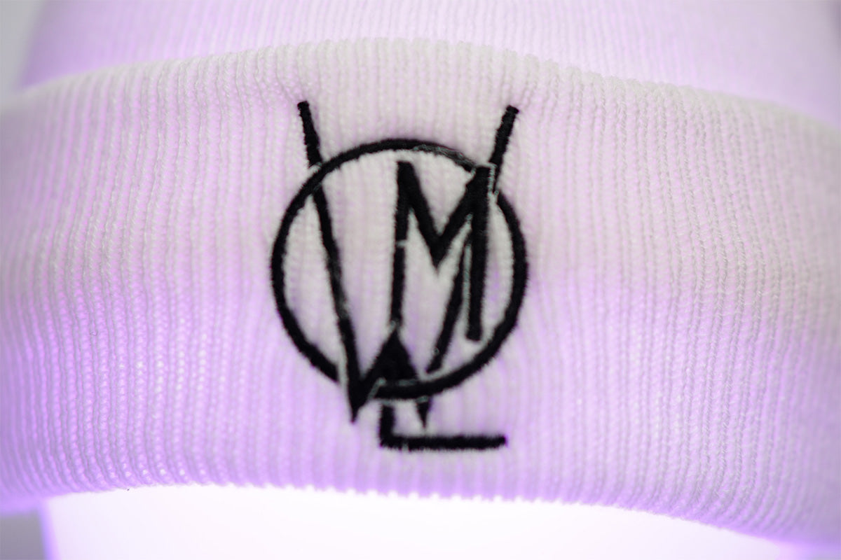 NEW MOMS Of Little Warriors White 12" Cuffed Beanie With Sherpa Liner